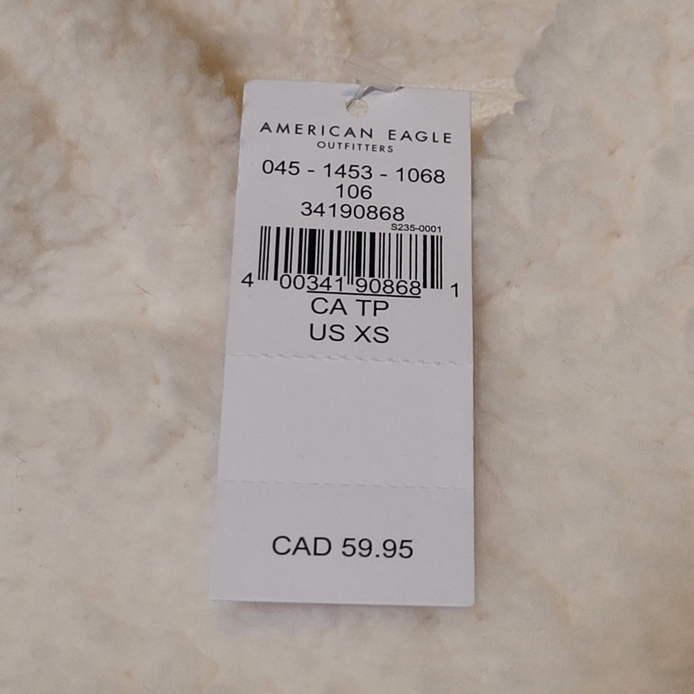 NWT Aerie $60 Sherpa Hoodie In Cream Sz XS (Oversized) - Picture 3 of 7